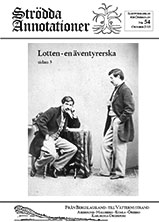 Omslag Str&ouml;dda Annotationer nr 54, h&ouml;sten 2015